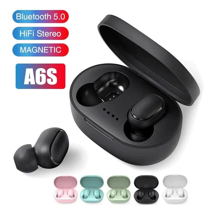 Fone De Ouvido Sem Fio E6s Bluetooth 5.0 Tws Preto