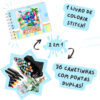 Kit Livro Colorir Lilo Stitch Azul + 36 Canetas – Atividades Criativas para Crianças - Imagem 3