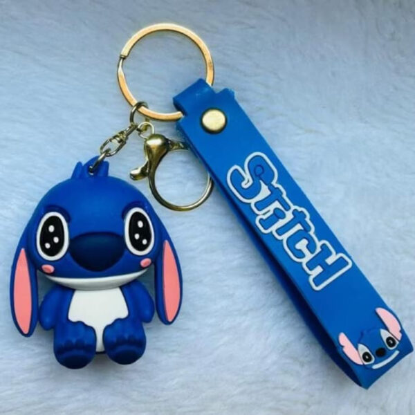 Chaveiro Pingente 3D Lilo Stitch - Azul - Imagem 4