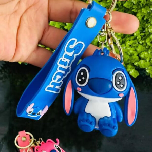 Chaveiro Pingente 3D Lilo Stitch - Azul - Imagem 5