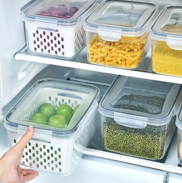 Kit 3 Potes Herméticos – Tampa com Trava, Ideal para Alimentos - Imagem 2