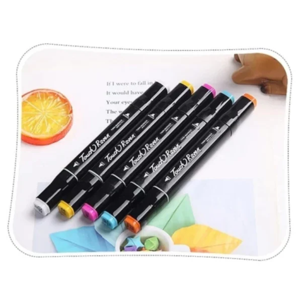 Kit Caneta Colorida Dupla Ponta com Estojo – 120 Unidades | Ideal p/ Estudo, Desenho e Bullet Journal - Imagem 2