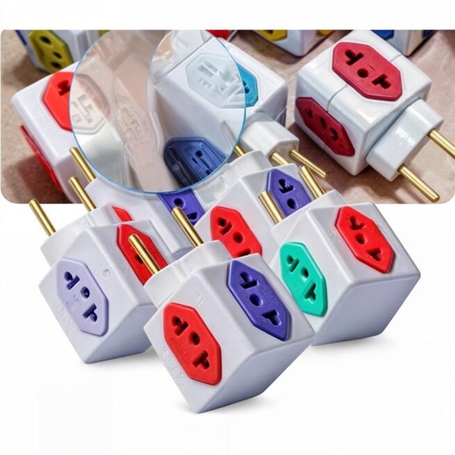 Adaptador de Tomada em Cubo - 2 Pinos 10A/20A Universal