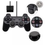 Controle Joystick com Fio para PS2 – Compatível e Resistente