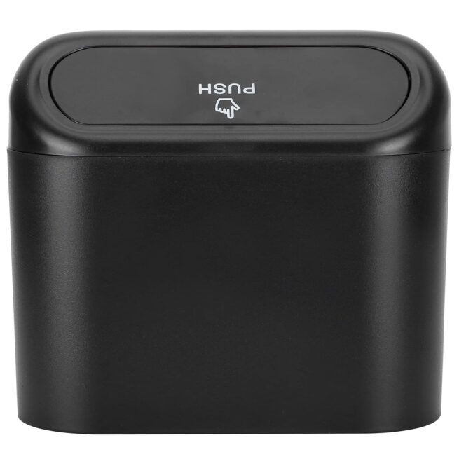 Lixeira para Carro com Tampa Basculante - Compacta e Portátil