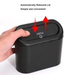 Lixeira para Carro com Tampa Basculante - Compacta e Portátil