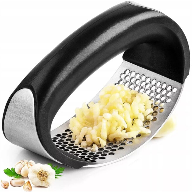 Espremedor Amassador de Alho em Aço Inox com Cabo Ergonômico