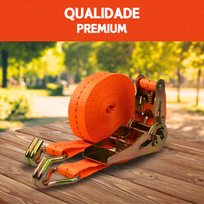 Cinta com Catraca para Fixação de Carga 1,5m Reforçada