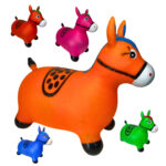 Cavalinho Upa Upa Inflável de Borracha - Laranja (Grande)