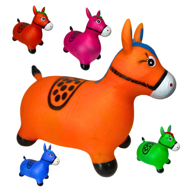 Cavalinho Upa Upa Inflável de Borracha - Laranja (Grande)