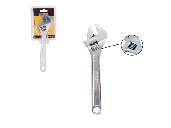 Chave Inglesa Ajustável 8" Aço Carbono 20 cm AR0427