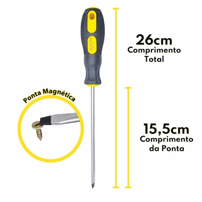 Chave Fenda 1/4" x 6" x 6mm AR0017