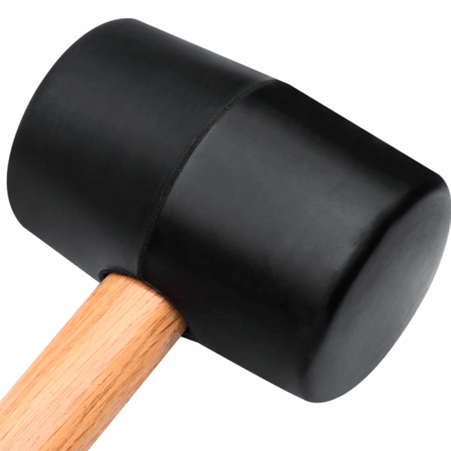 Martelo de Borracha com Cabo de Madeira 80mm – Modelo ARC3136 – Resistência e Conforto