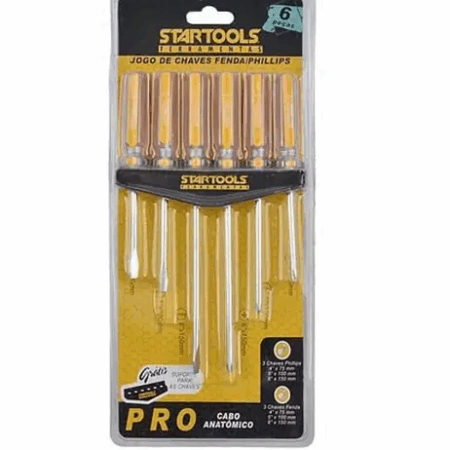 Jogo de Chaves Fenda/Phillips 6 Peças AR0023
