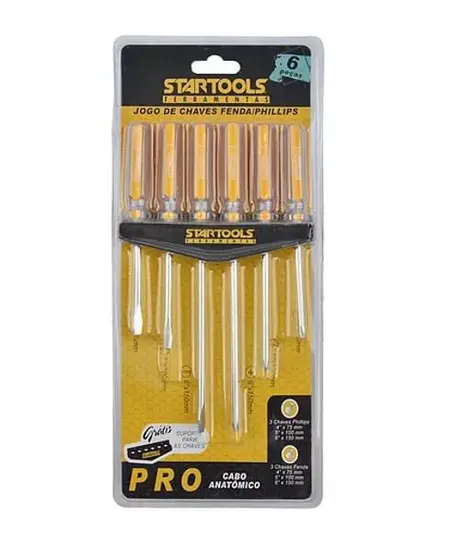 Jogo de Chaves Fenda/Phillips 6 Peças AR0023