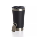 Copo Térmico Inox 473 ml com Tampa e Abridor – Preto Clássico – Versão Normal