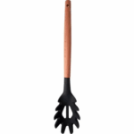 Pegador de Massas Silicone com Cabo Madeira 30,8 cm TOP0694 - Preto