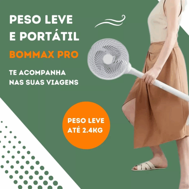 Ventilador Bommax Pro 180° Laranja