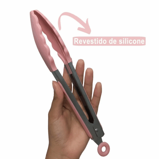 Conjunto de Utensílios de Cozinha 12 Peças em Silicone com Cabo de Madeira – Cor Rosa – Durabilidade e Estilo