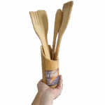 Conjunto de Utensílios de Cozinha em Bambu 5 Peças Livon 2568