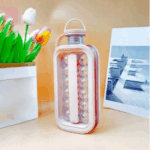 Garrafa Portátil com Forma de Gelo 2 em 1 - Rosa