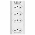 Filtro de Linha 4 Tomadas com 3 USB-A 2 Metros Bivolt - BM-8694A