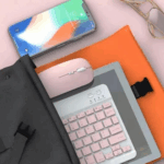 Conjunto Teclado + Mouse Sem Fio Bluetooth para Notebook e Tablet – Rosa