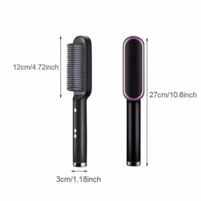 Escova Alisadora Elétrica Bivolt – Preto Clássico – Cabelos Lisos e Brilhantes