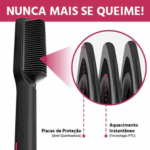Escova Alisadora Elétrica Bivolt – Preto Clássico – Cabelos Lisos e Brilhantes