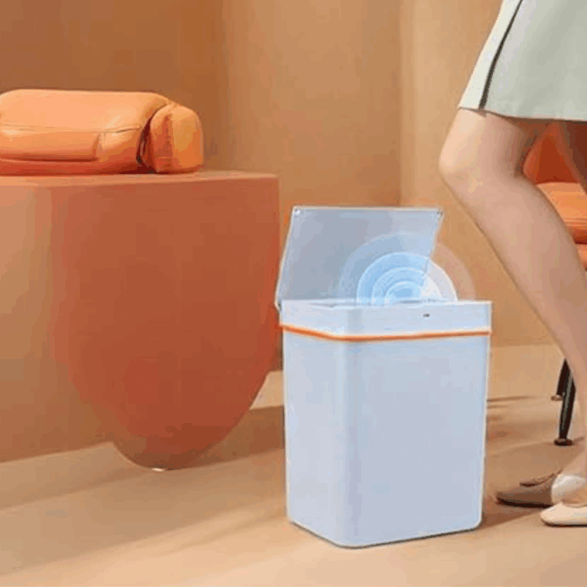 Lixeira Automática 15L Sensor de Movimento – Branco – Praticidade e Higiene
