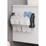 Rack Sapateira de Parede com Adesivo Auto Colante Multiuso 42cm - Preto