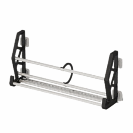 Rack Sapateira de Parede com Adesivo Auto Colante Multiuso 42cm - Preto