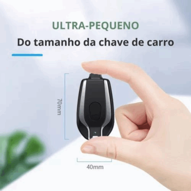 Chaveiro Carregador com Conexão Tipo-C – Prático para Uso Diário