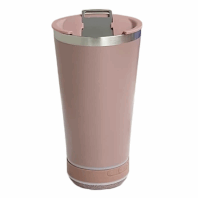 Copo Térmico Bluetooth com Tampa e Abridor 420ml - Rosê (Normal)