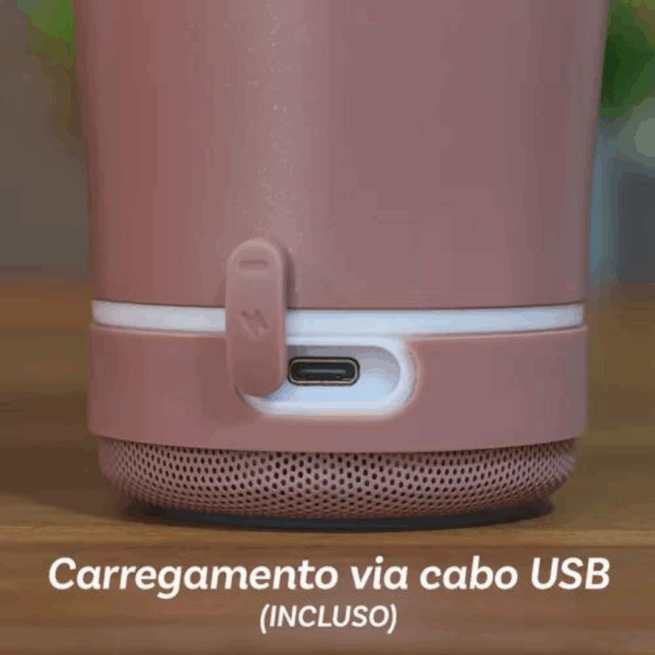 Copo Térmico Bluetooth com Tampa e Abridor 420ml - Rosê (Normal)