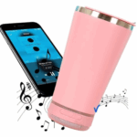 Copo Térmico Bluetooth com Som LED e Tampa com Abridor 420 ml - Rosa (Normal)