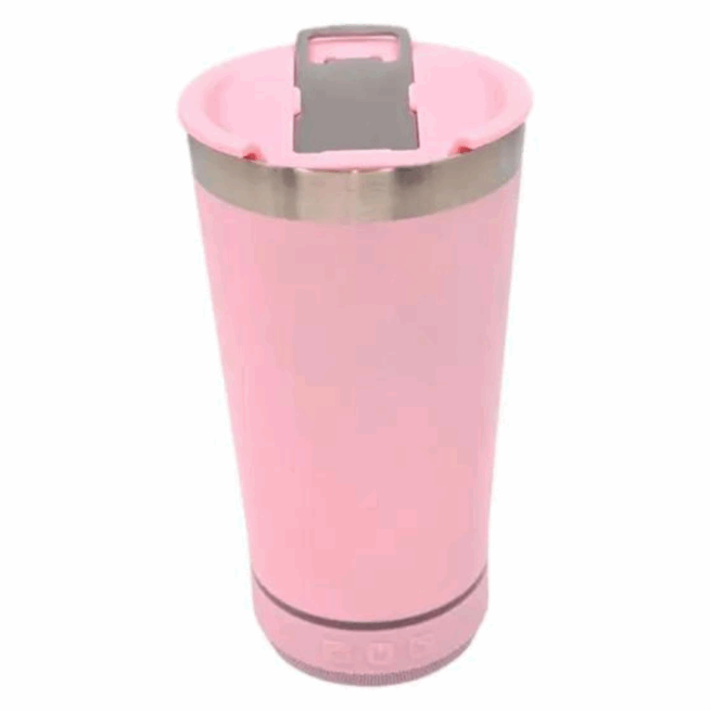 Copo Térmico Bluetooth com Tampa e Abridor 420ml - Rosa Claro (Normal)