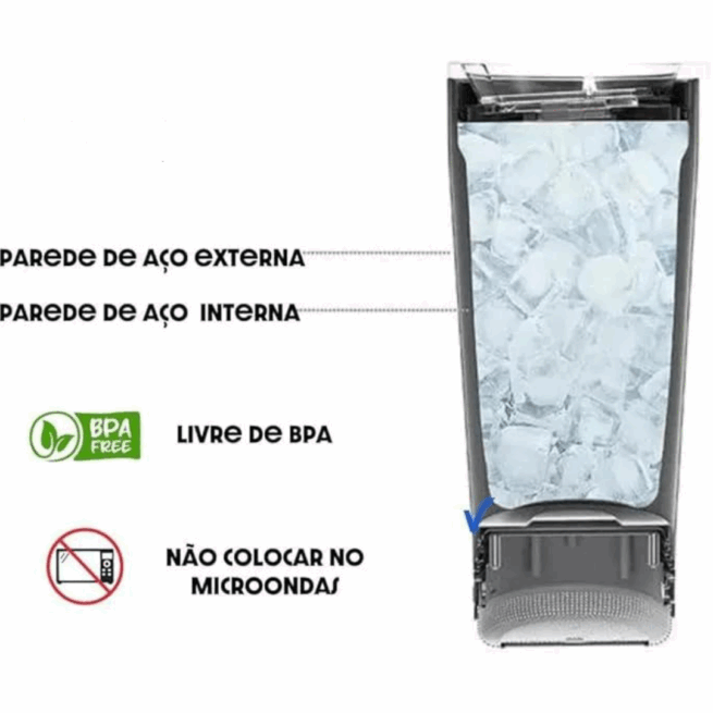 Copo Térmico Bluetooth com Tampa e Abridor 420ml - Verde (Normal)