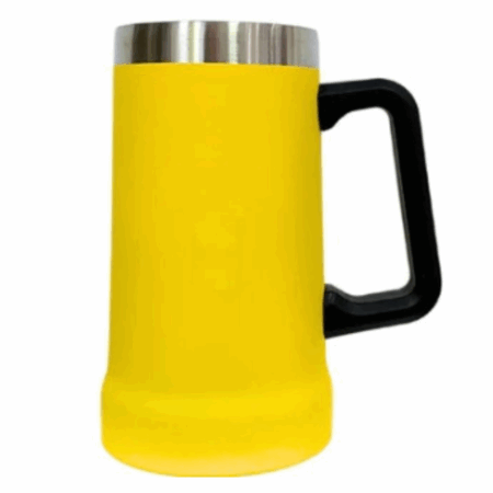 Caneca Térmica Inox de Cerveja 709ml - Amarelo (Normal)