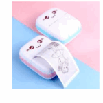 Mini Impressora Térmica Portátil Gatinho - Azul Claro e Branco