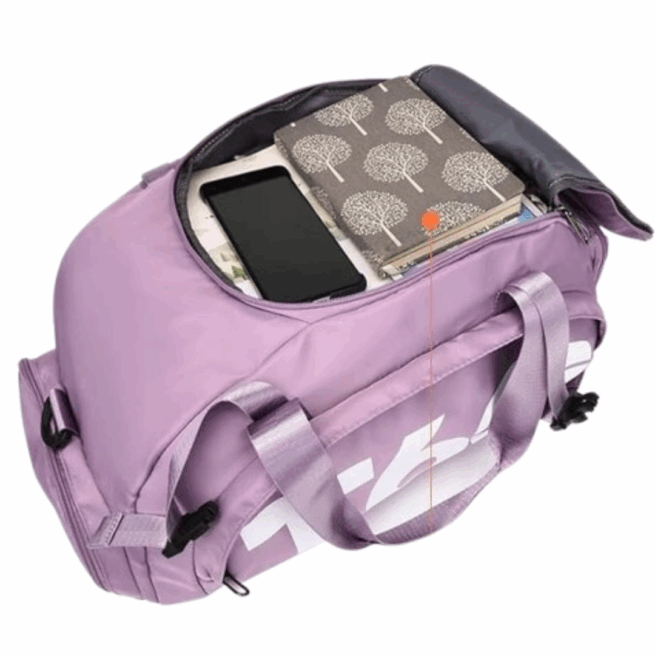 Bolsa Esportiva Multifuncional Transversal T60 – Lilás – Conforto e Design