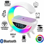 G Speaker Luminária com Relógio e Carregador por Indução BM-F946 – Tecnologia e Design