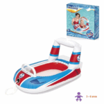 Bote Inflável para Crianças Veículos 104x99cm BST-032 - Branco e Colorido