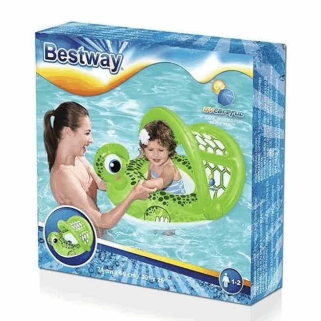 Boia Inflável Tartaruga BST-016 - Verde e Branco