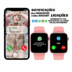 Smartwatch S8 Pro Series 8 – Rosa – Design Moderno e Funções Inteligentes