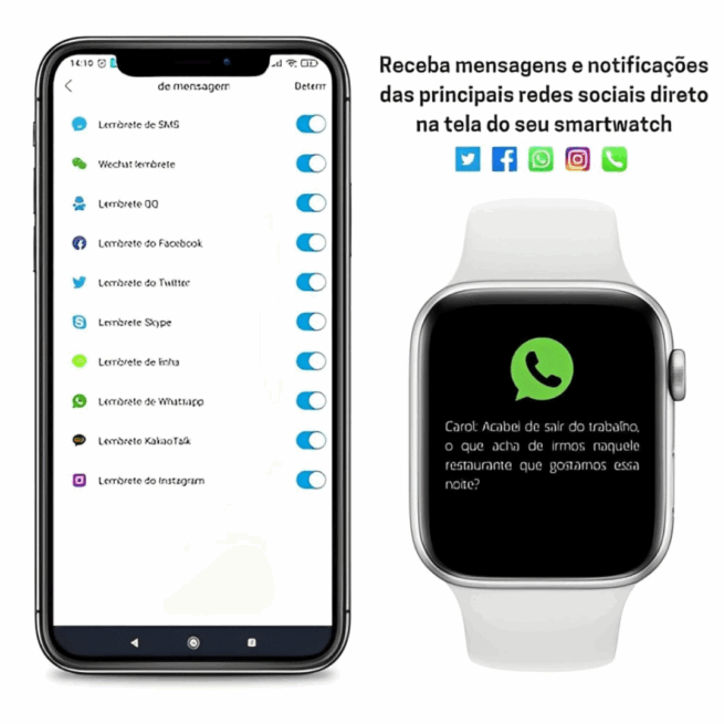 Relógio Smartwatch S8 PRO SERIES 8 - Branco