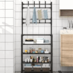 Rack Multifuncional 4 Prateleiras – Arara, Sapateira e Cabideiro Organizador