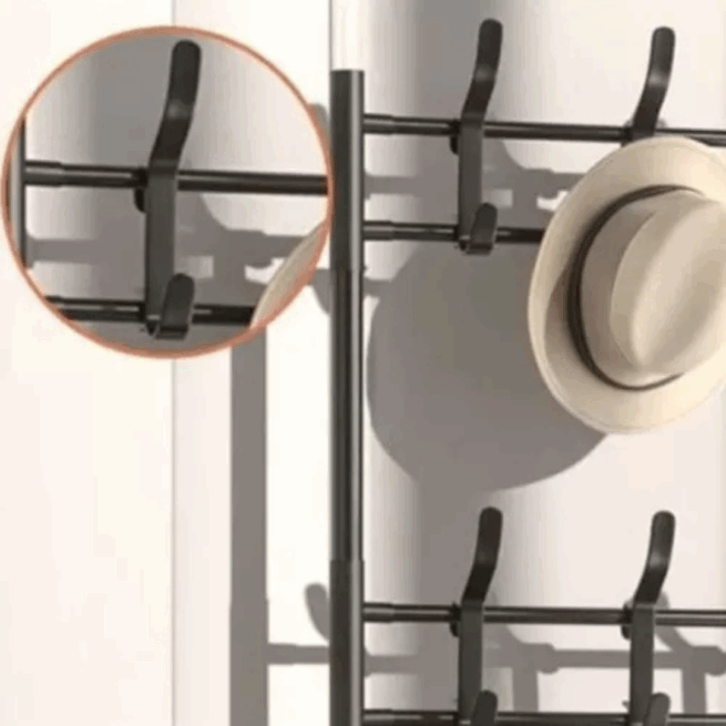 Rack Multifuncional 4 Prateleiras – Arara, Sapateira e Cabideiro Organizador