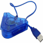 Adaptador Duplo para Controles PlayStation – Cor Azul, Conectividade Fácil