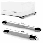 Base Suporte com Rodinhas para Geladeira e Máquina de Lavar – Branco/Preto